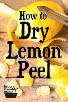 the title for how to dry lemon peel