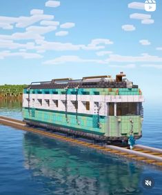 an artist's rendering of a floating house in the water