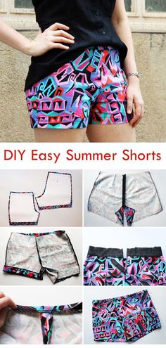 how to make an easy summer shorts pattern