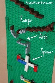 a lego board with instructions for how to build it