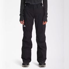 This Leveled-Up Version Of Our Women’s Freedom Pants Has Heatseeker Eco Insulation To Go With Waterproof, Breathable Performance, Durability And All-Conditions Style. Articulated Knees For Increased Mobility Cargo Pocket With A Hook-And-Loop Closure On Right Thigh Chimney Venting System With Mesh-Lined Inner-Thigh Vents And Mesh Gaiter Panels For Temperature Regulation Heatseeker Eco Synthetic Insulation Is Made With Hollow-Core Fibers For Added Warmth, Performance And Durability Reinforced Kick Tall People, Short People, The North Face Pants, North Face Pants, Tall Pants, Fabric Technology, Inner Thigh, Black North Face, Ski Pants