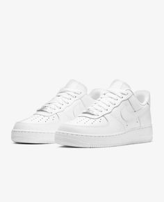 Nike Air Force One, Nike Air Force 1s, White Leather Shoes, White Shoes Sneakers, Nike Air Shoes, Air Force One