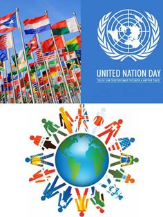 the united nations day logo and flags