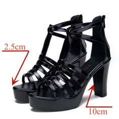 Small Size 32-43 Summer Block High Heels Gladiator Sandals Women Wedding Shoes Leather 2024 Platform Women Wedding Shoes, Gladiator Sandals Women, High Heel Gladiator Sandals, Summer Leather Sandals, Block High Heels, Party Models, Womens Gladiator Sandals, Womens Wedding Shoes, Elegant Shoes