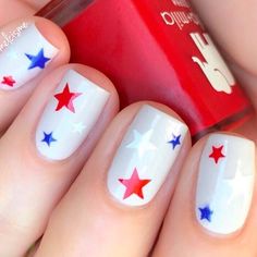 American Flag Nails, Tropical Nail Designs, Firework Nails, Patriotic Nails, Usa Nails, Fun Summer Nails, Nails Art Ideas, Fourth Of July Nails, Tropical Nails