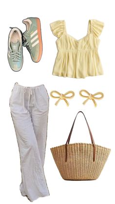 💛 Everyday Fashion Outfits, Yellow Outfit, Yellow Top, Cute Everyday Outfits, Really Cute Outfits, Summer Fashion Outfits, Casual Style Outfits, Mode Inspiration, Lookbook Outfits