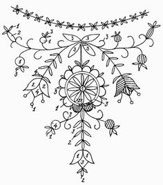 a black and white drawing of a snowflake hanging from a line on a string