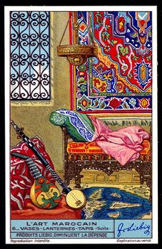 Liebig Tradecard, Moroccan Painting, Kawaii Planet, Art Marocain, Pakistan Art, Art Trippy, Holiday Inspo, Moroccan Culture, Moroccan Art