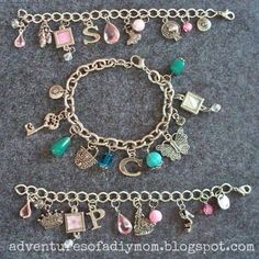 Adventures of a DIY Mom: How to Make Charm Bracelets Diy Mom, Diy Jewelry Charms, Bracelet Ideas, Love Charms, Diy Schmuck