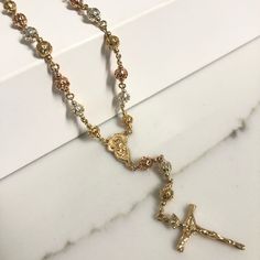 You Ca Either The Tricolor Rosary Or Gold Tone Rosary New!! Won’t Tarnish High Quality Size On The Last Picture Price Is Firm Mens Rosary, 15 Birthday, Higher Design, Mens Accessories Jewelry, Mens Gold, Tri Color, Rosary, Gold Tones, Gold Plate