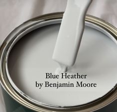 a can of blue heather by benjamin moore