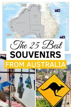 The 25 best souvenirs from Australia with three images from Best Travel Gifts, Australian Gifts, Australian Travel, Land Of Oz, Travel Souvenirs, Indigenous Art, Australia Travel, Gift Collections, Travel Gifts