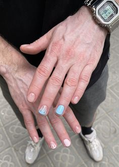 Male Nail Art Aesthetic, Men’s Nail Inspiration, Small Nail Bed Designs, Masculine Nail Art Simple, Unisex Nail Design, Mens Nails Ideas, Man Nails Ideas, Male Manicure Ideas, Male Nails Ideas