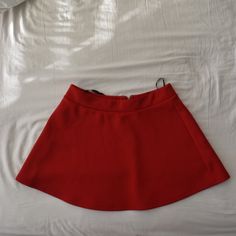 Red Forever 21 Mini Skirt With Gold Zipper Detail On The Back - Size Large. Never Worn, Was Too Small/ Short On Me Chic Red Flared Mini Skirt, Forever 21 Red Mini Skirt For Spring, Forever 21 Red Summer Bottoms, Red Forever 21 Mini Skirt For Spring, Red Forever 21 Bottoms For Summer, Red Forever 21 Summer Bottoms, Casual Red Skirt From Forever 21, Casual Red Skirt By Forever 21, Red Flowy Skirted Skort