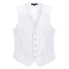 Gioberti Men's Formal Suit Vest Fit for Business or Casual Dress, Formal Suit Vest, 5 Buttons, Fully Lined, Adjustable Back Strap, 2 Pockets, 70% Polyester / 30% Rayon White Vest Outfit, Dress Suit Vest, Vest Outfits Men, Formal Wedding Suit, Casual Dress White, Sequin Suit, Business Formal Dress, White Vest, Formal Suit