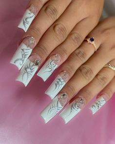 Y2k Girly Nails, Deep French Tip, Corset Nails, Retro Nails, Subtle Nails, Edgy Nails, Grunge Nails, Girly Acrylic Nails, Really Cute Nails