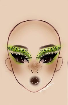 Boceto maquillaje Halloween Face Charts, Eye Makeup Images, Face Charts, Makeup Face Charts, Graphic Makeup, Face Chart, Makeup Tut, Eye Makeup Designs, Graphic Liner