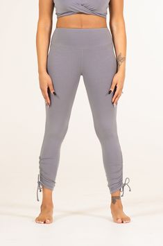 Ruched Ankle Legging Comfortable Casual Yoga Pants, Comfortable High Stretch Yoga Leggings, Comfort Stretch Versatile Yoga Pants For Relaxation, High Stretch Comfortable Leggings For Yoga, Versatile Comfort Stretch Yoga Pants For Relaxation, High Stretch Comfortable Yoga Pants, High Stretch Yoga Leggings, Athleisure Yoga Pants For Relaxation, Comfortable Stretch Gray Yoga Pants