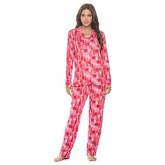 Soft and lightweight Rayon Knit Pajamas in a fun prints and patterns, coziest pajamas you'll ever own. Features Button down closure with notch collar, matching easy pull on pajama pants with elastic waistband for added comfort, These pj's offer comfortable straight fit perfect for sleeping or curling up on the couch to watch a movie.Please use our size chart to determine which size will fit you best, if your measurements fall between two sizes we recommend ordering a larger size as most people p Long Pajama Pants, Silky Pajamas, Silk Pajamas Women, Night Pajama, Plaid Pajama Pants, Plus Size Pajamas, Cozy Pajamas, Soft Pajamas, Satin Pyjama Set