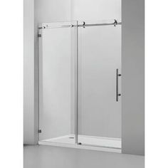 an image of a shower door with sliding glass doors on the sides and side panels