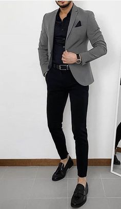 Work Attire Men Business Casual, Men Wedding Outfit Guest Casual, Stylish Mens Suits, Mens Business Casual Outfits, Modern Suits, Herren Style, Classy Suits