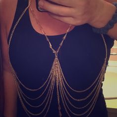 Beautiful, Never Worn, Stunning Costume, Size-Able Gold Chest Necklace! Love!! Chest Necklace, Necklace Love, Body Jewelry, Chain Necklace, Bundles, Womens Sizes, Women Accessories, Chain, Women Shopping