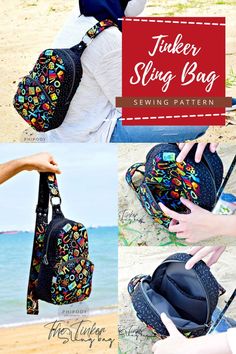 the zipper sling bag sewing pattern is easy to sew