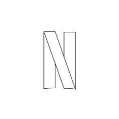 the letter n is made up of thin lines