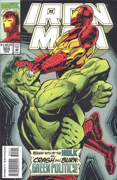 the incredible hulk and iron man cover from avengers comics