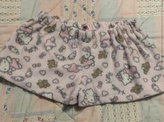 Fuzzy Hello Kitty Pjs, Hello Kitty Pajama Shorts, Y2k Pyjamas, Y2k Pjs, Fluffy Shorts, Kitty Clothes, Hello Kitty Clothes, Cute Pjs, Cute Pajama Sets