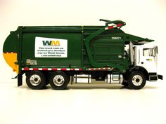 a green and white truck on a white background