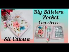 an image of a purse with flowers on it and the words diy billetera pocket con ciere