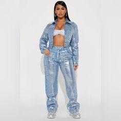 Brand New With Tags. Size 5 But Run Small. Super Cute Light Blue Jeans With Silver Foil. Foil Jeans, Light Blue Jeans, Fashion Nova Jeans, Jeans Fashion, Silver Foil, Jeans Color, Fashion Nova, Blue Jeans, Foil