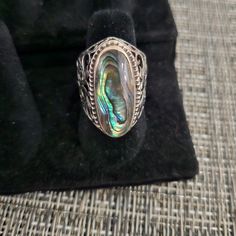 Nwot. Beautiful Abalone Stone Ring. Size 7. Abalone Ring, Shell Ring, Ring Color, Abalone Shell, Ring Size 7, Womens Jewelry Rings, Stone Ring, Stone Rings, Shells