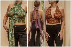 So many ways to wear this top! Get creative and let the ties flow free or wrap them around for a creative tied look! Supportive for larger busts too. 5 amazing colors 😍 fits XS-XL 70s Scarf Top, 70s Wrap Top, Boho Wrap Top, Festival Tie-back Tops, Hippie Style Fitted Tops For Party, Bohemian Halter Top For Beach Party, Bohemian Halter Top For Party, Summer Wrap Top With Tie Back, Bohemian Stretch Halter Top For Party