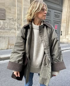 Minimal Style Outfits, Winter Jackets Women, Fall Jackets, Winter Looks, Jacket Outfits, Autumn Winter Fashion, Parka