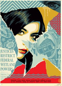 Wetland Powers Silkscreen Print by Shepard Fairey- OBEY Shepard Fairey Art, Shepard Fairey Obey, Street Art Paris, School Murals, Hope Poster, Shepard Fairey, National Portrait Gallery, Victoria And Albert Museum, Silk Screen Printing