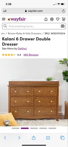 an image of a dresser with drawers on it