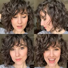 Modern Curly Haircut, Bob Hairstyle Ideas, Haircut Curly Hair, Curly Cut, Cute Bob, Hair Over 50, Haircut Curly, Curly Hair Updo