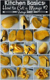 how to cut a mango into slices and peels with the help of a knife