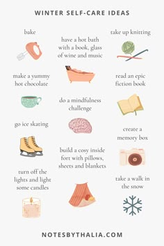 Feel Good Tips, Girl Self Care Aesthetic Ideas, Seasonal Self Care, Winter Self Care Routine, Winter Routine Aesthetic, Christmas Self Care Aesthetic, Free Self Care Ideas, Winter Glow Up Checklist, Wellness Day Ideas