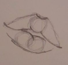 a pencil drawing of two apples on top of each other in the shape of an oatmeal