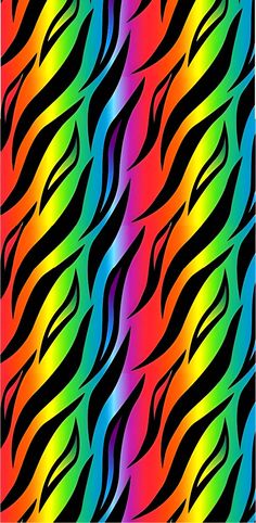 a rainbow colored background with black and white stripes