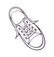 a drawing of a shoe with laces on it