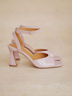 Piper - Guimauve - Bobbies Pale Pink Heels, Pink Bridal Shoes, Pink Bridal, Wedding Mood Board, Wedding Mood, Black Vinyl, Heeled Sandals, Bridal Shoes, High Heel Sandals