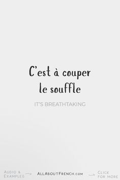 an advertisement for a hair salon with the words'cest a couper le souffle it's breathtaking