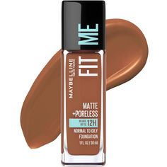 PRICES MAY VARY. Maybelline Fit Me Matte Foundation: For a natural looking medium coverage liquid foundation makeup, look no further; In 40 shades, you'll find a fit for every skin tone; Best for normal to oily skin; refines pores for a natural looking matte finish A Shade That Fits Me: Maybelline Fit Me liquid foundation provides coverage for a wide array of skin tones, from Ivory to Mocha; Use as a full face foundation with buildable coverage for a flawless, natural-looking, "I woke up like th Garnier Micellar Water, Fit Me Foundation, Concealer Powder, Maybelline Fit Me Foundation, Fit Me Matte And Poreless, Foundation With Spf, New York Fits, Mascara Eyeliner, Lightweight Foundation