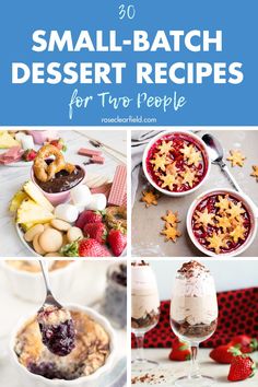 small batch dessert recipes for two people