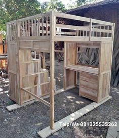 desain 1 tempat tidur tingkat jati, model set tempat tidur tingkat jati, 1 set tempat tidur tingkat