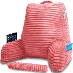 an arm pillow with a cell phone in it and a cord attached to the back